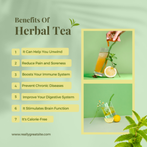Herbal tea and loose-leaf herbs for migraine relief.