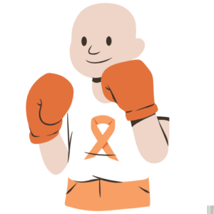 Determined cancer fighter showing strength and hope