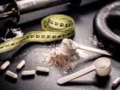 A selection of nutritional powders including protein powders, mass gainers, and creatine for boosting caloric intake