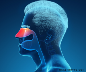 Blocked nose and sinus congestion visual