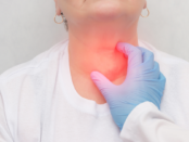 illustration of the thyroid gland in the neck